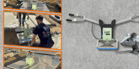 Montaż betonu architektonicznego z wykorzystaniem chwytaka próżniowego E-Mickey 255